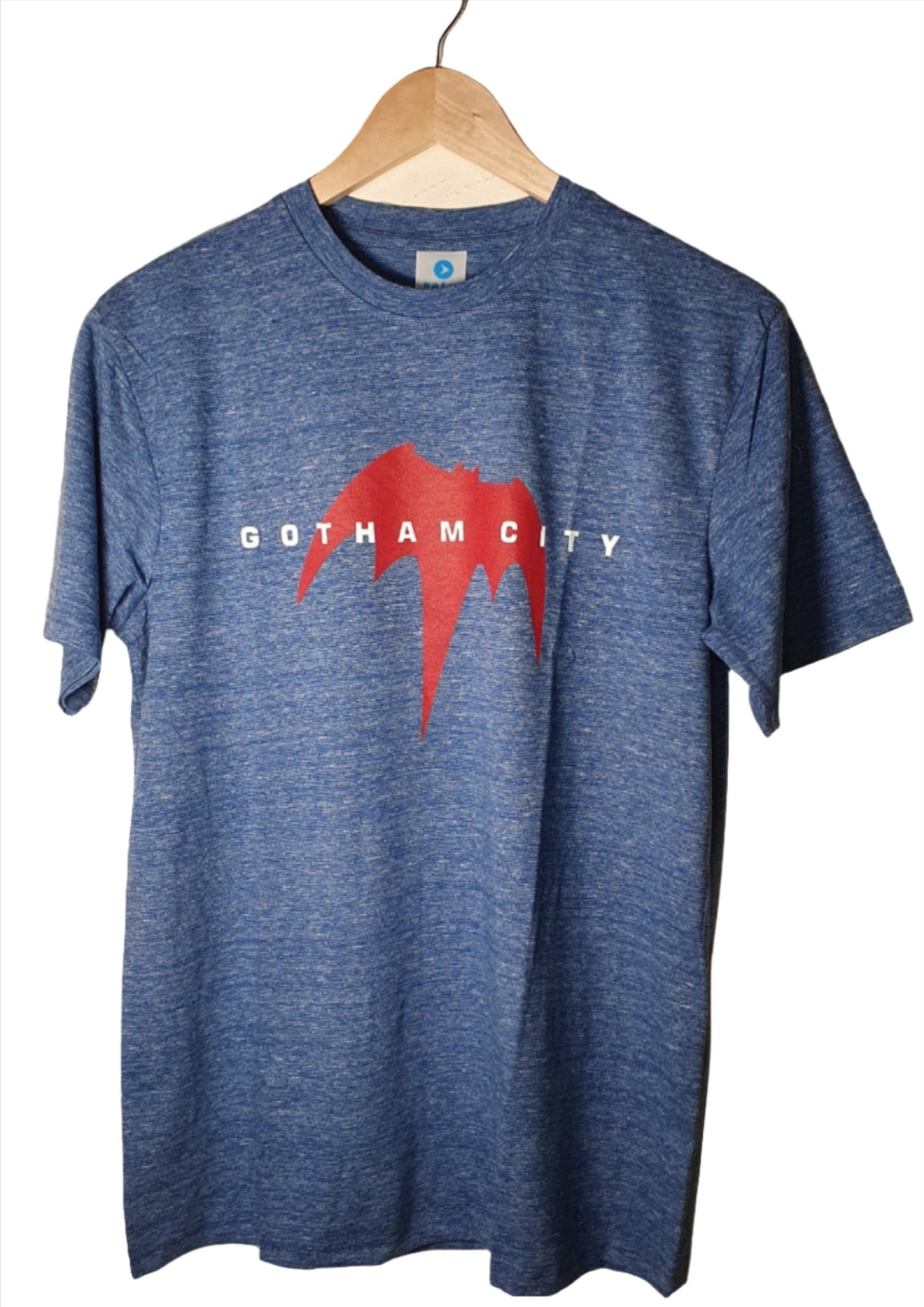 Blue Printed Colour Cotton Tshirt