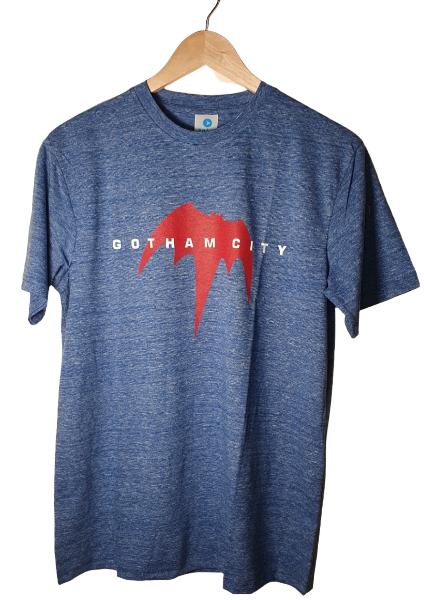 Blue Printed Colour Cotton Tshirt