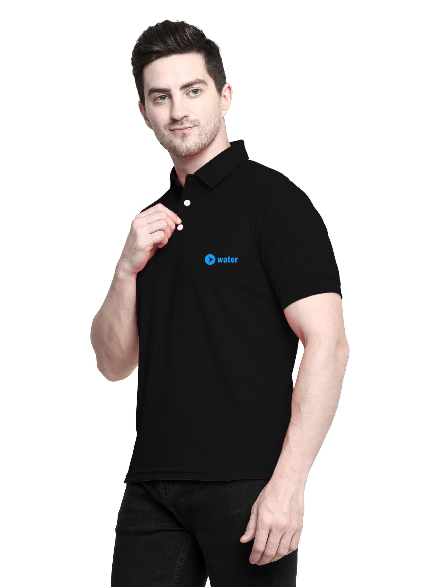 POLO Black Cotton Tshirt