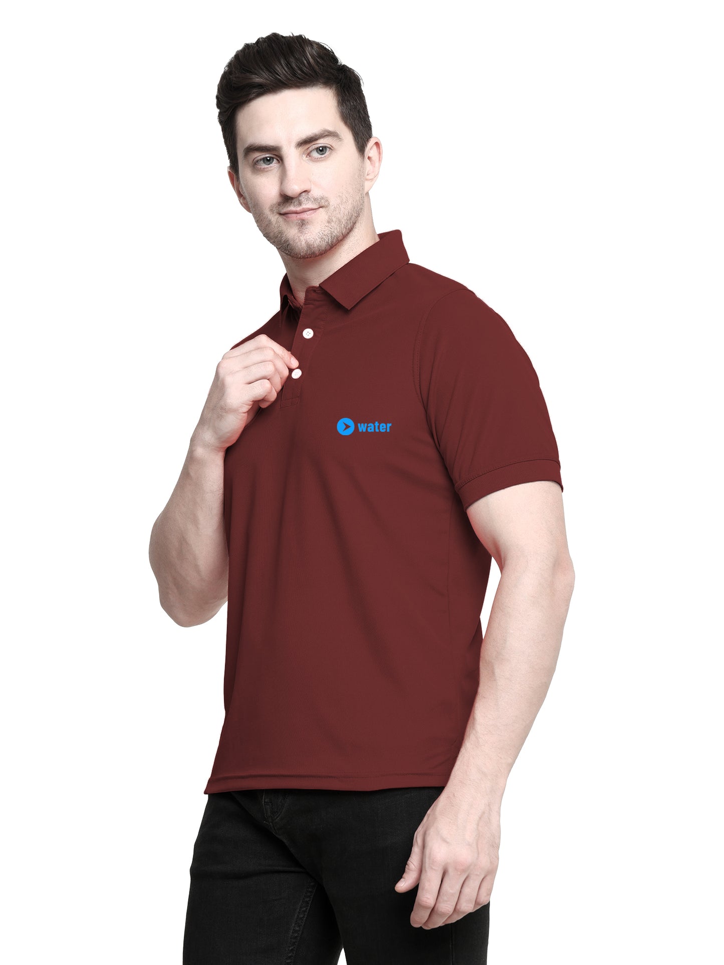 POLO Maroon Cotton Tshirt