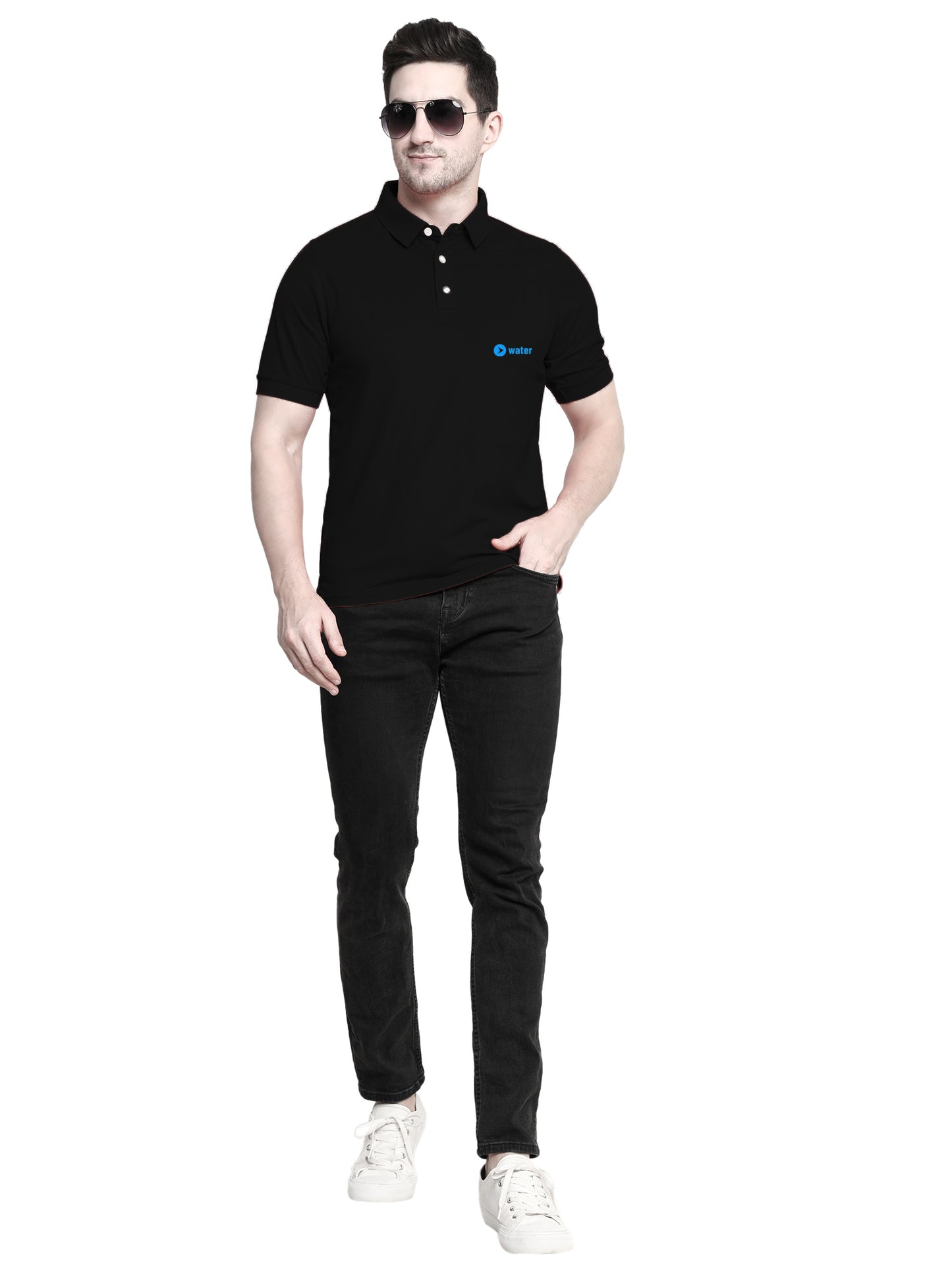 POLO Black Cotton Tshirt