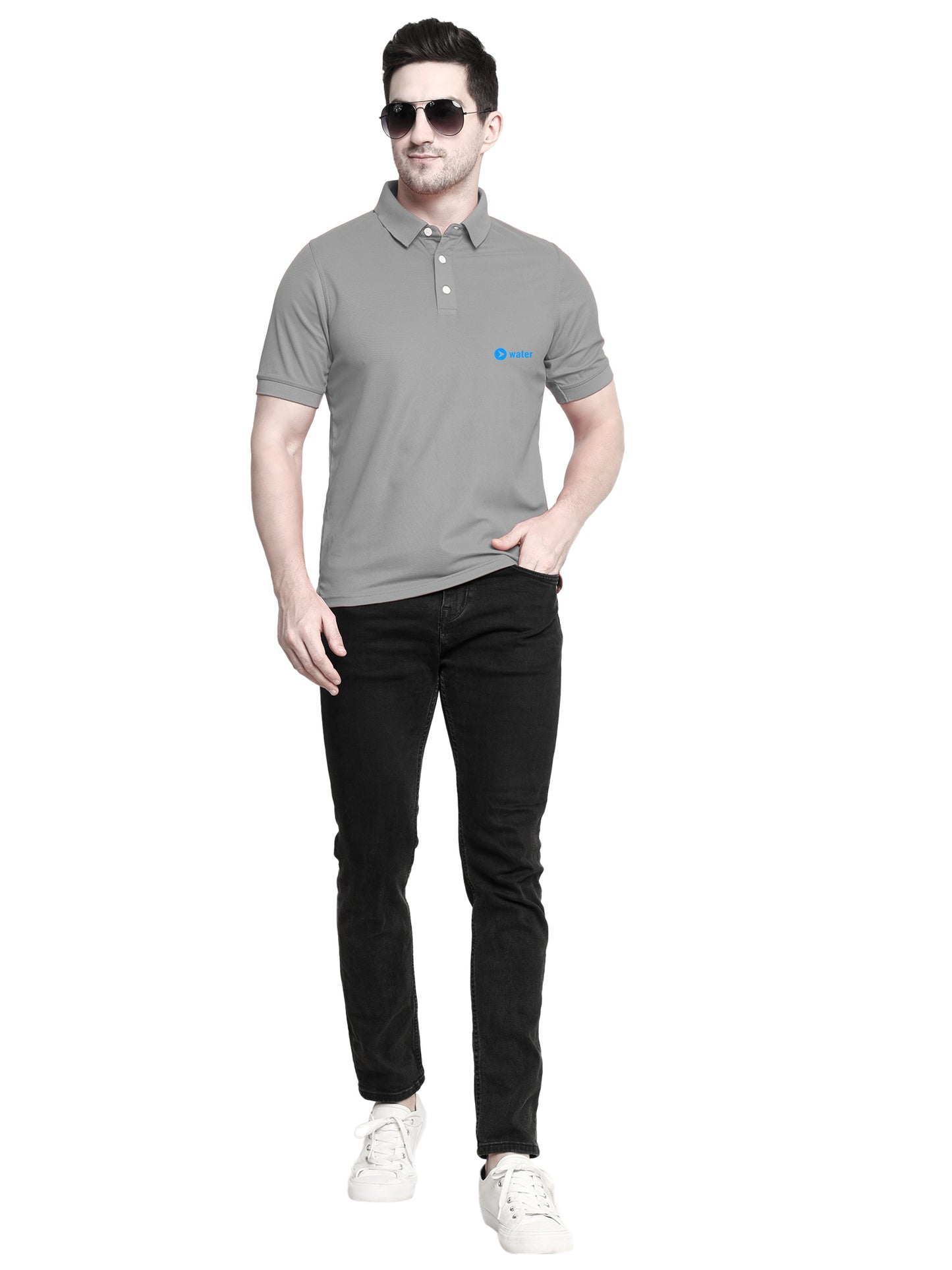 POLO Dark Gray Cotton Tshirt