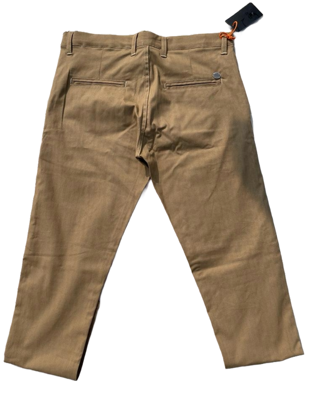 Self-Design Golden Men Cotton Trouser with stretchable