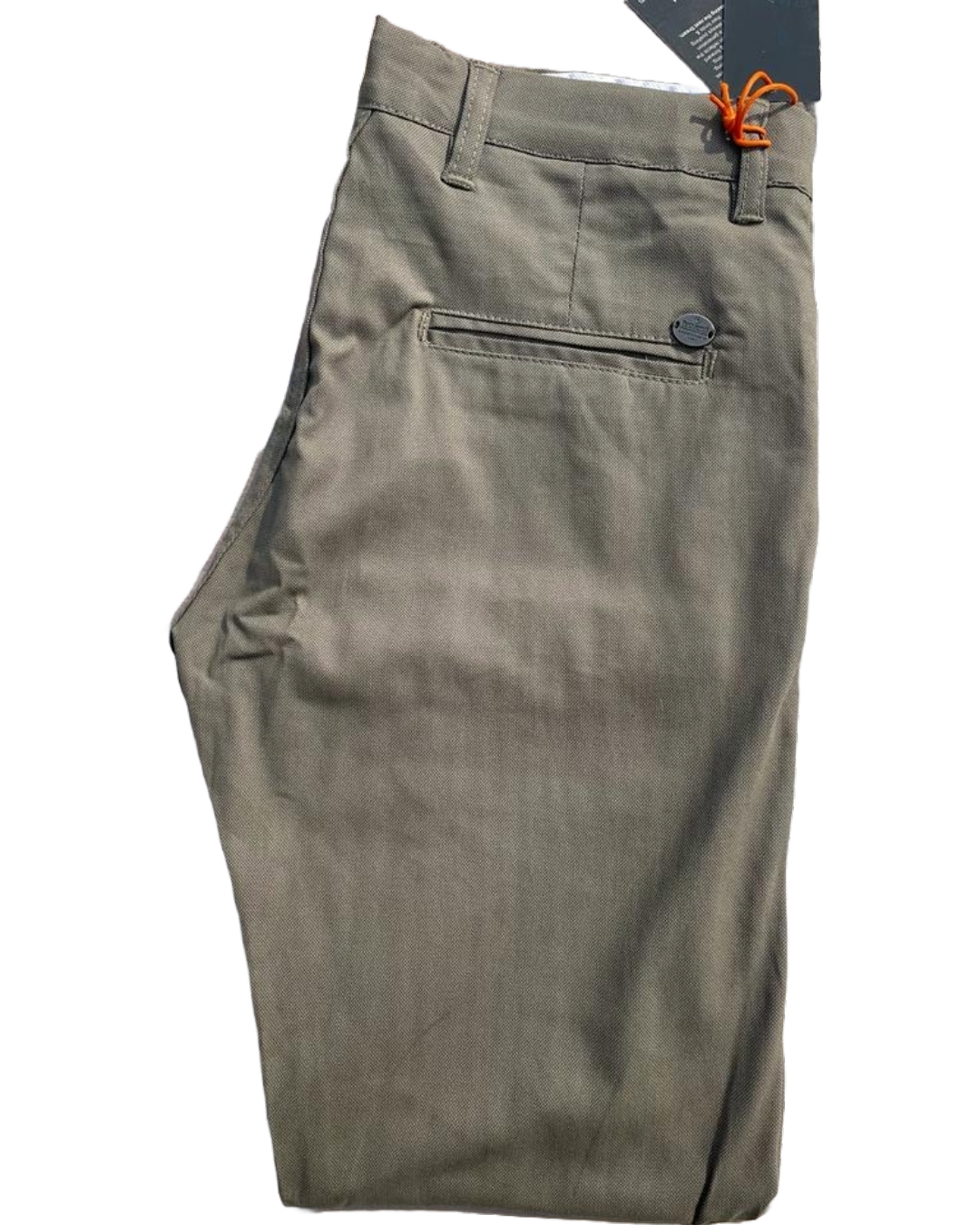 Self-Design Gray Men Cotton Trouser with stretchable