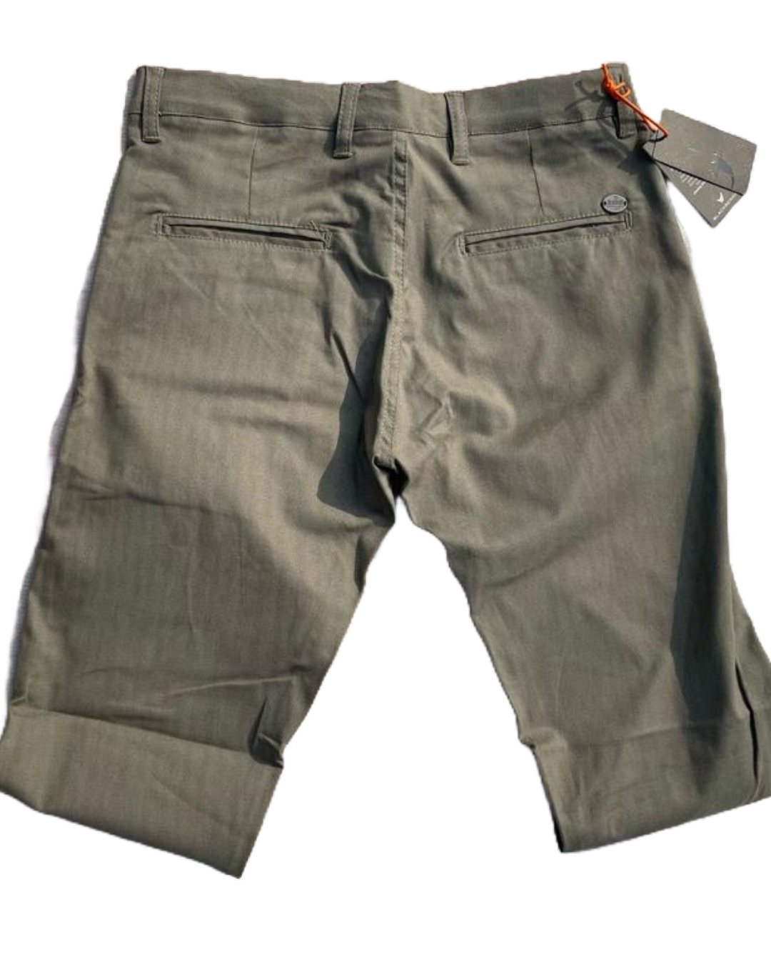 Self-Design Gray Men Cotton Trouser with stretchable