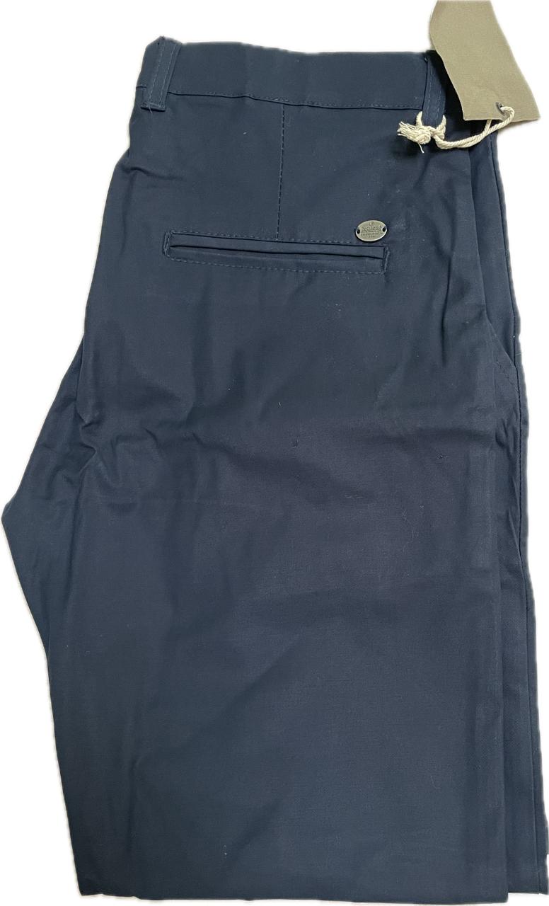 Navy Blue Cotton Trouser with stretchable