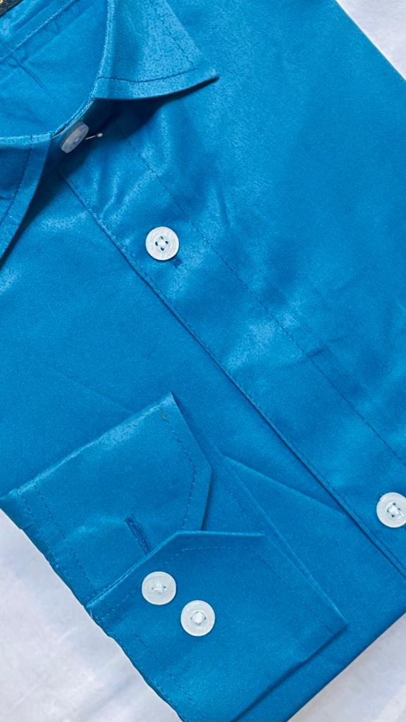 Blue Plain Shirt for Men