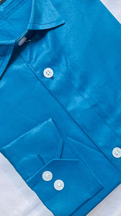 Blue Plain Shirt for Men