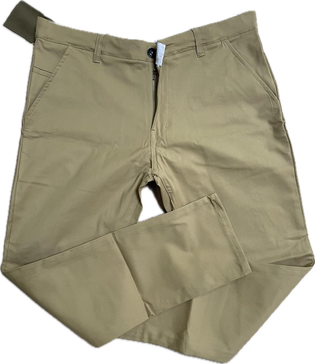 Khaki Cotton Trouser with stretchable