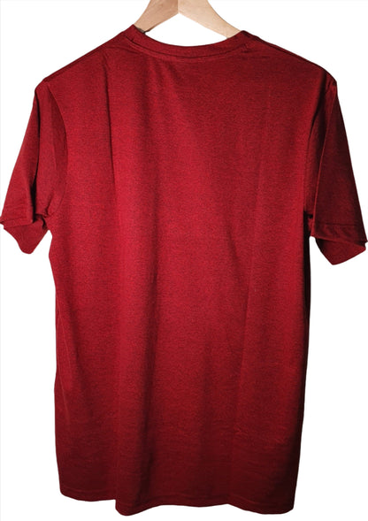 Plain Red Printed  Cotton Tshirt