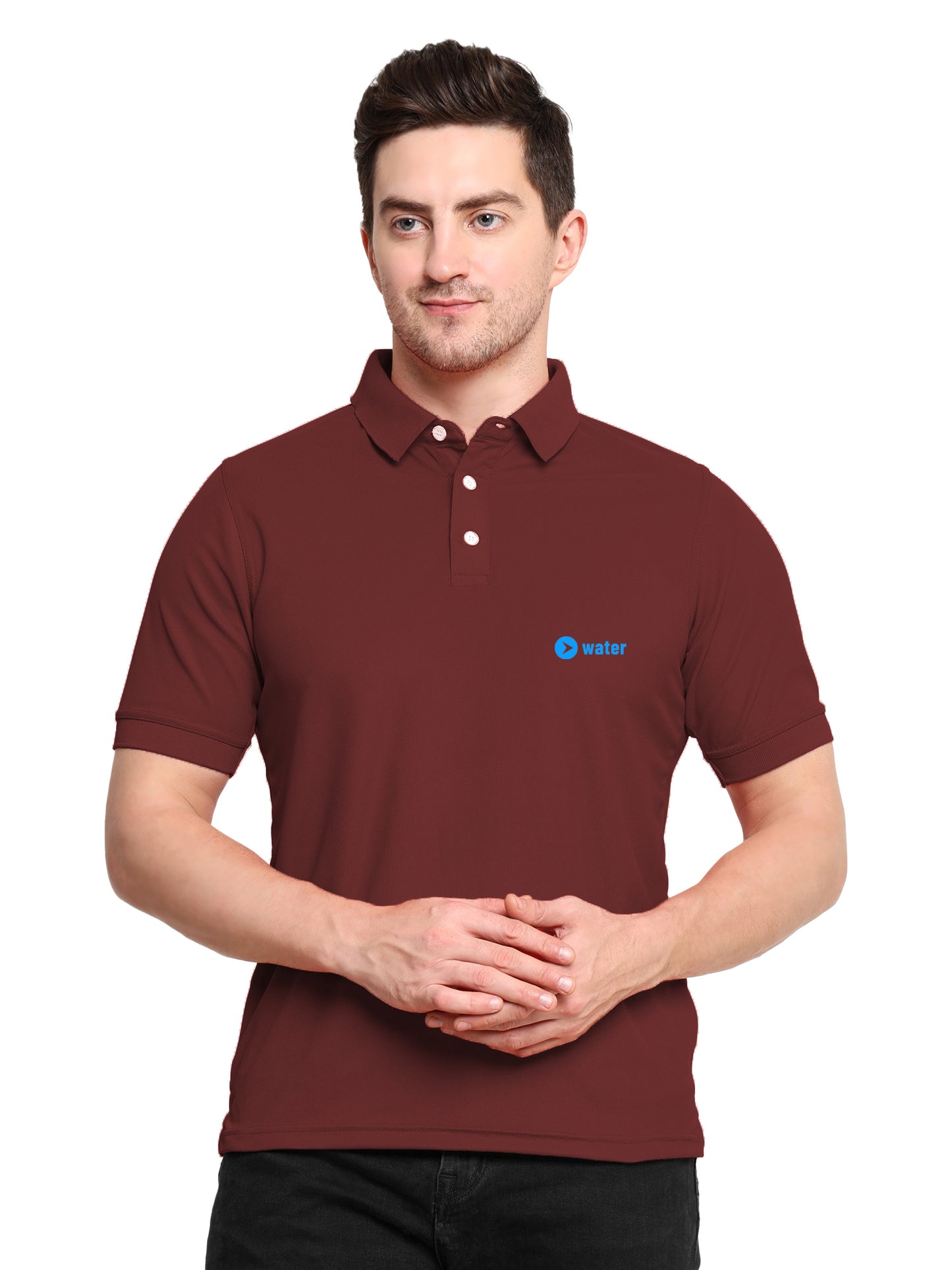 POLO Maroon Cotton Tshirt