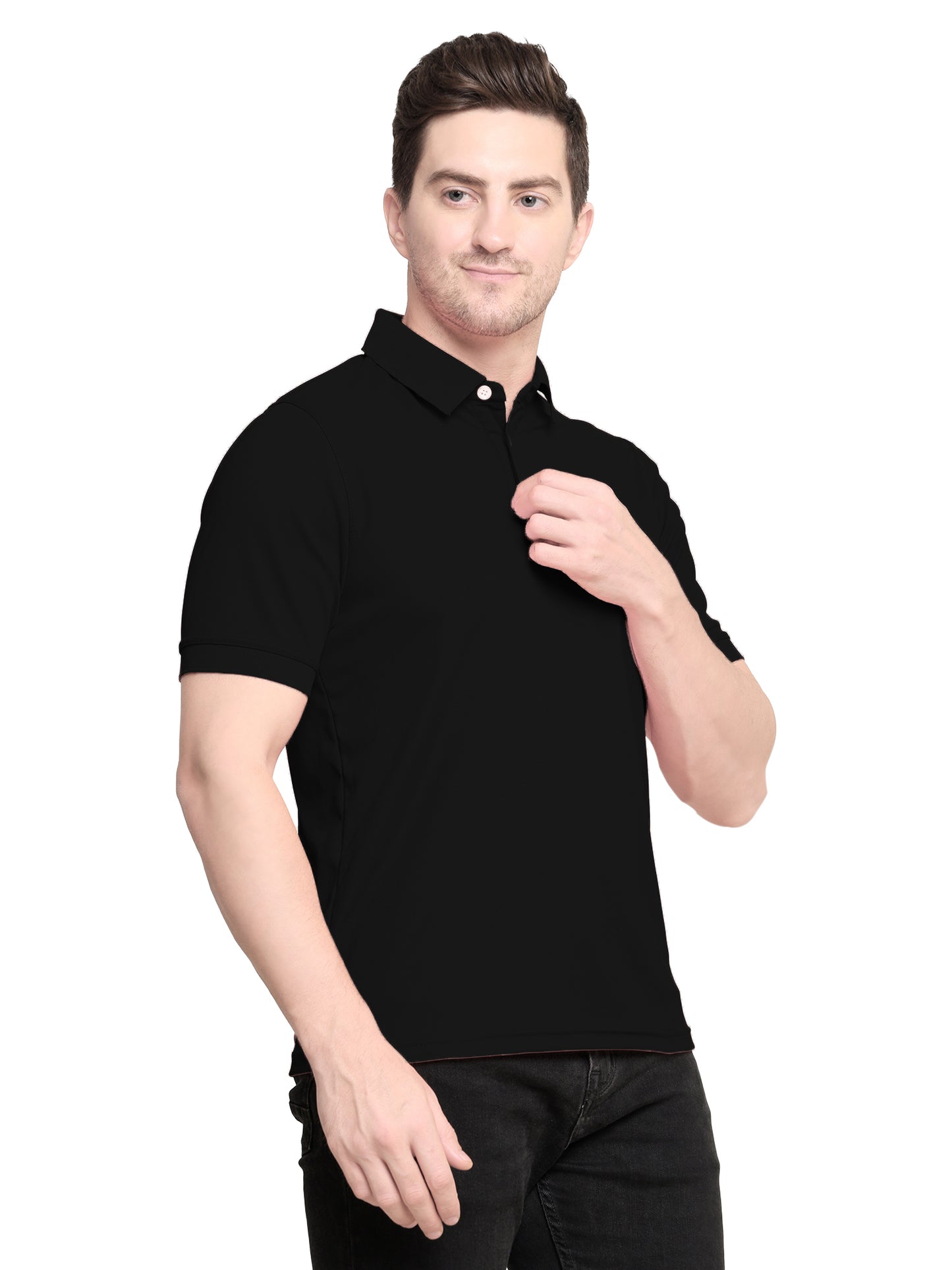 POLO Black Cotton Tshirt