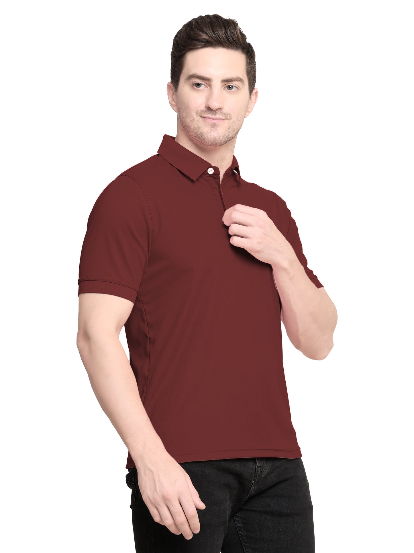 POLO Maroon Cotton Tshirt