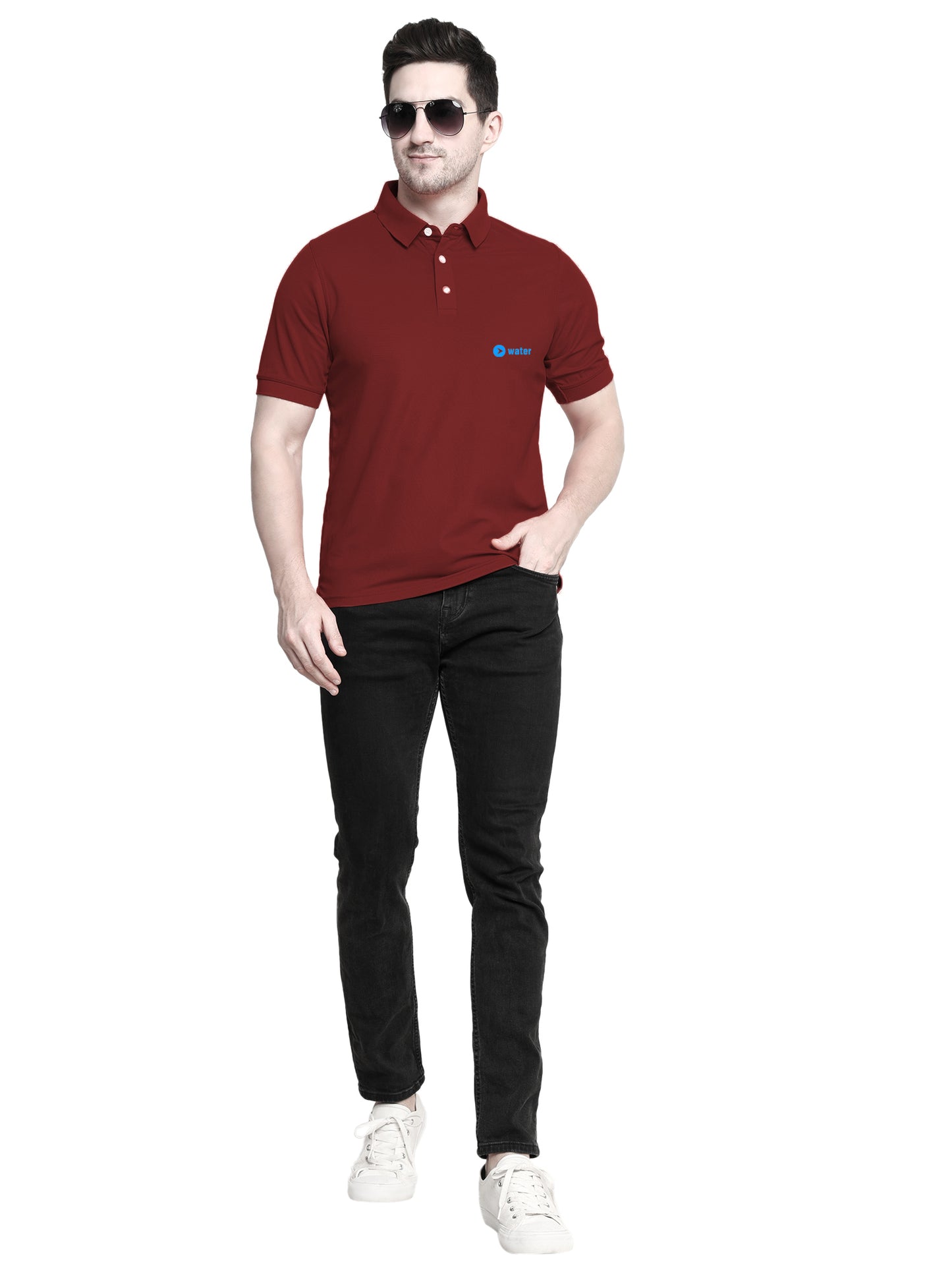 POLO Maroon Cotton Tshirt