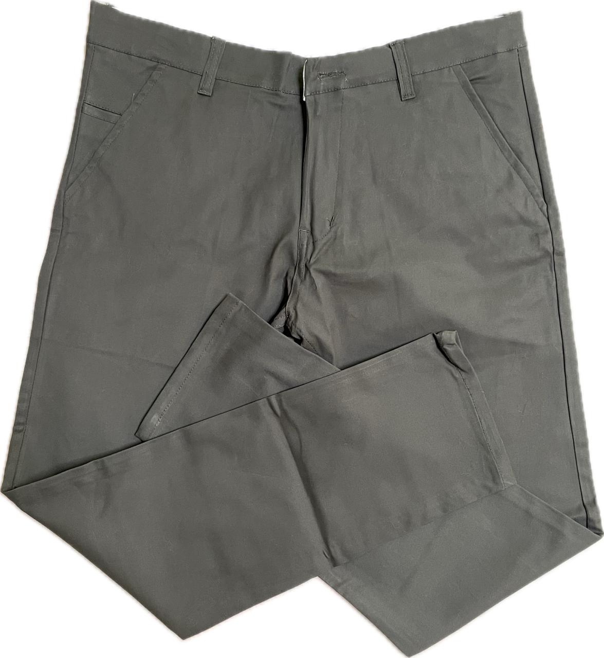 Gray Cotton Trouser with stretchable
