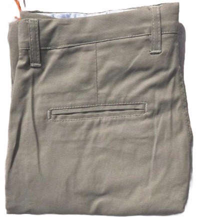 Self-Design Light Gray Men Cotton Trouser with stretchable