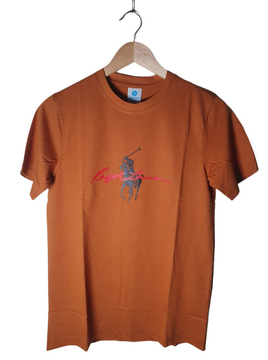 Orange Colour Cotton Tshirt