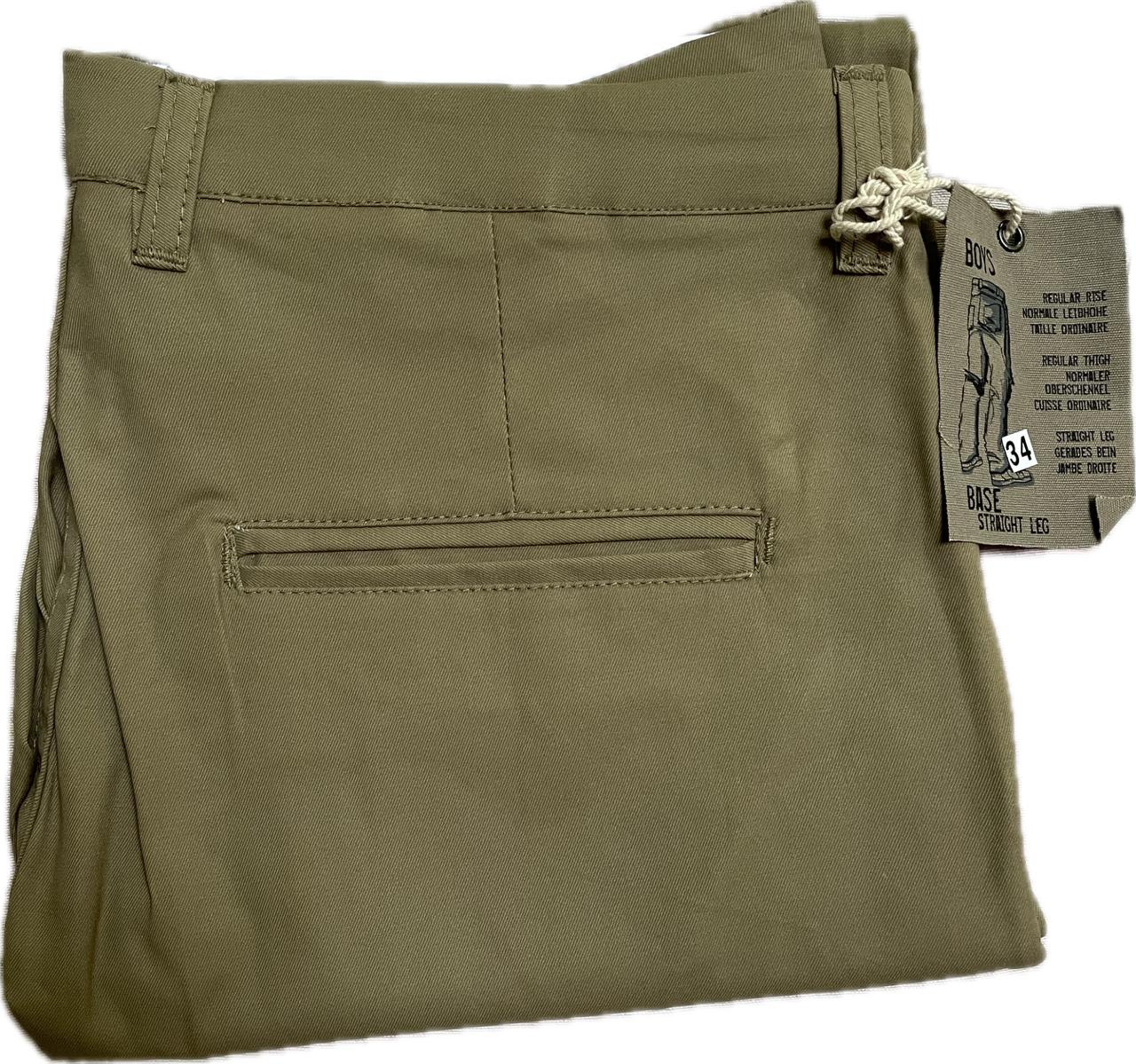 Khaki Cotton Trouser with stretchable